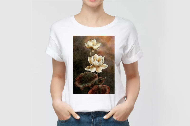 watercolour-white-lotus-water-lily