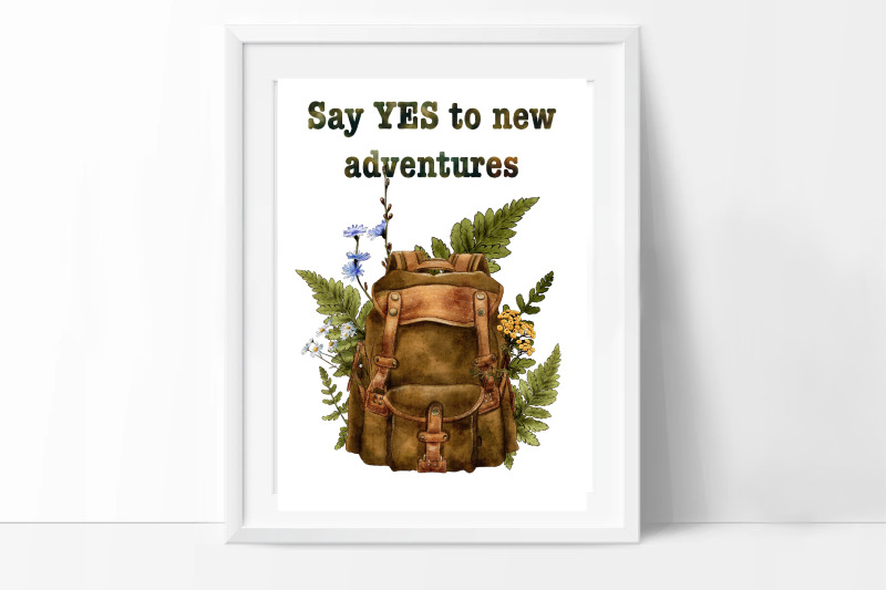 watercolor-vintage-backpack-hiking-art