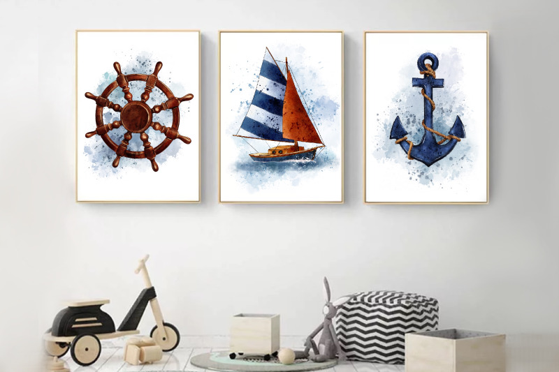 set-of-3-nautical-wall-art-decor