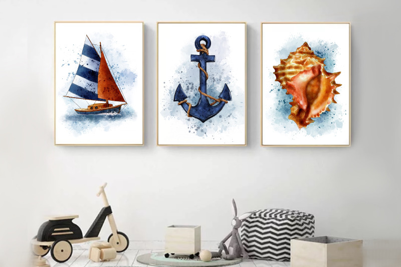 marine-nautical-clipart-watercolor