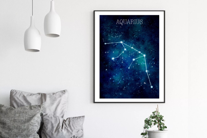 zodiac-sign-aquarius-aquarius-wall-art