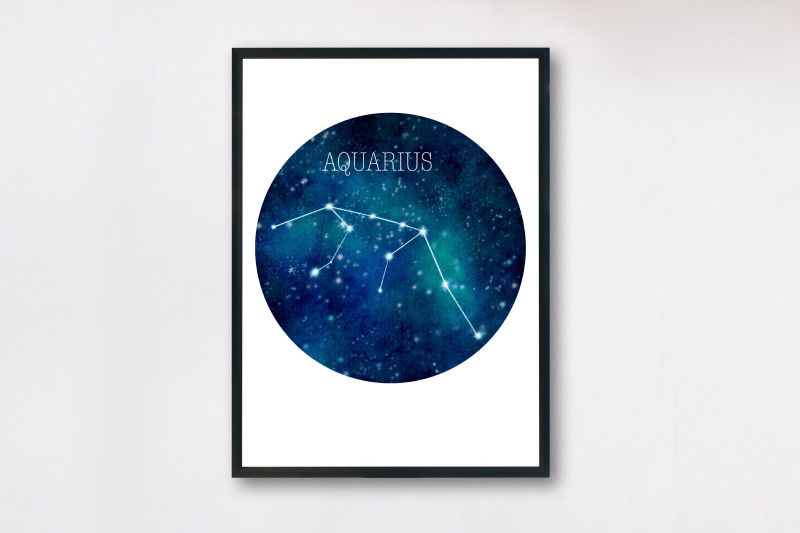 zodiac-sign-aquarius-aquarius-wall-art