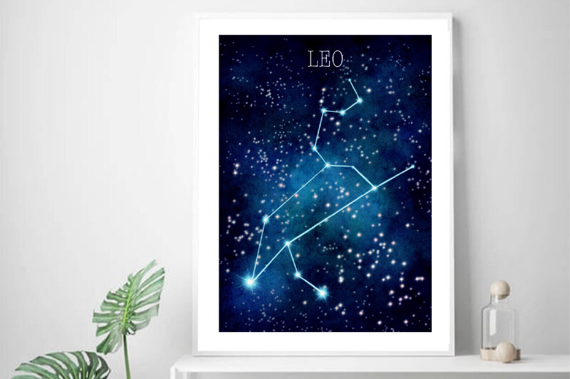 zodiac-sign-leo-watercolor-leo-wallart