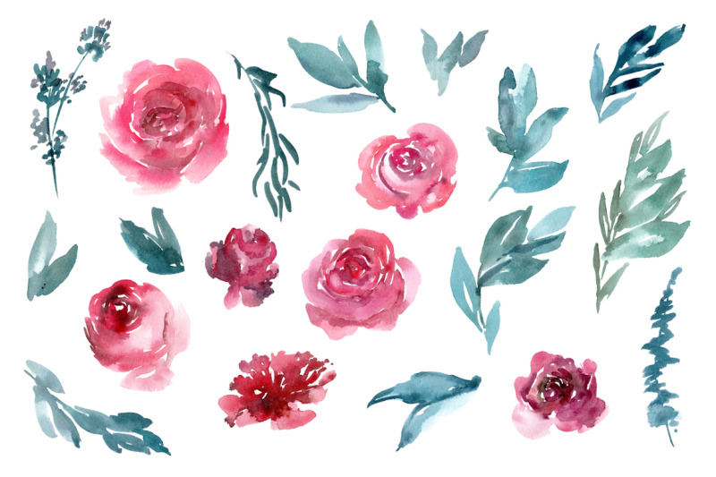 watercolor-teal-amp-red-florals