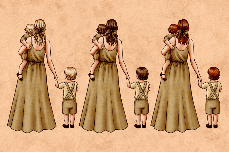 mother-and-children-clipart-bohemian-family-clipart