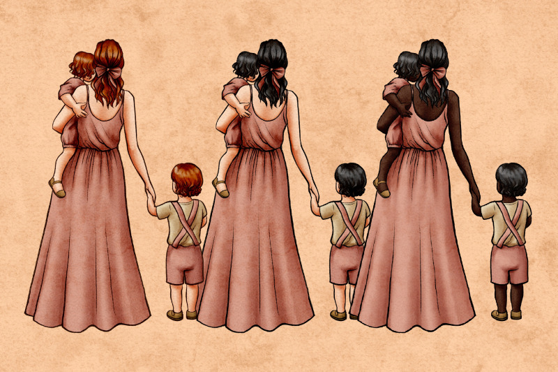 mother-and-children-clipart-bohemian-family-clipart