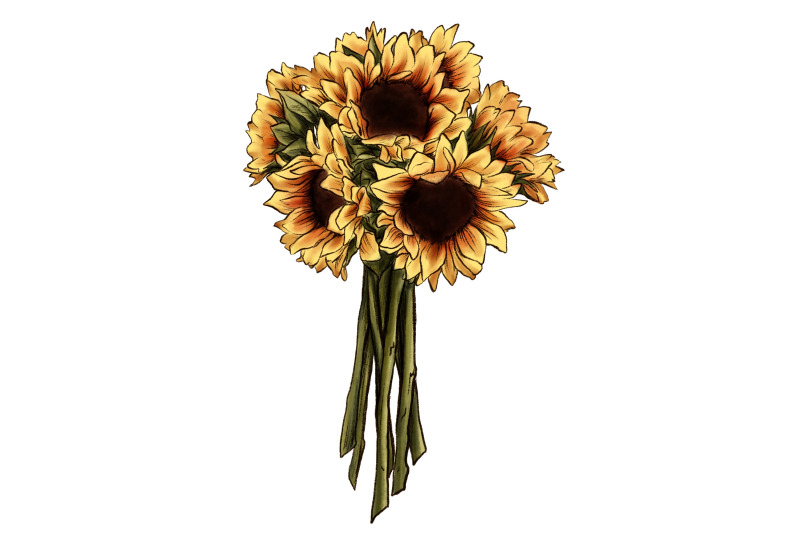 girl-and-sunflowers-clipart