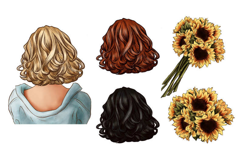 girl-and-sunflowers-clipart