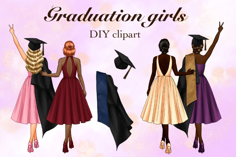 graduation-girls-clipart-sublimation-png
