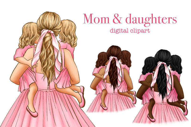 mom-and-daughters-clipart-mom-and-baby
