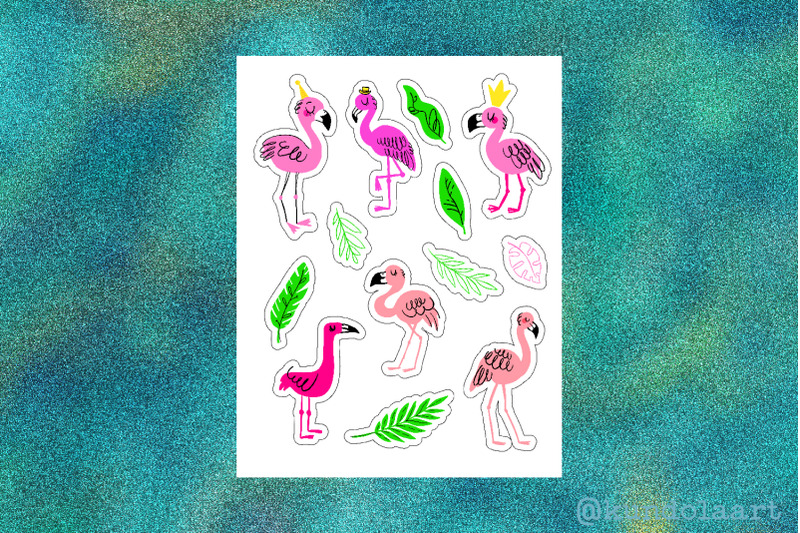 stickers-flamingo-summer-png