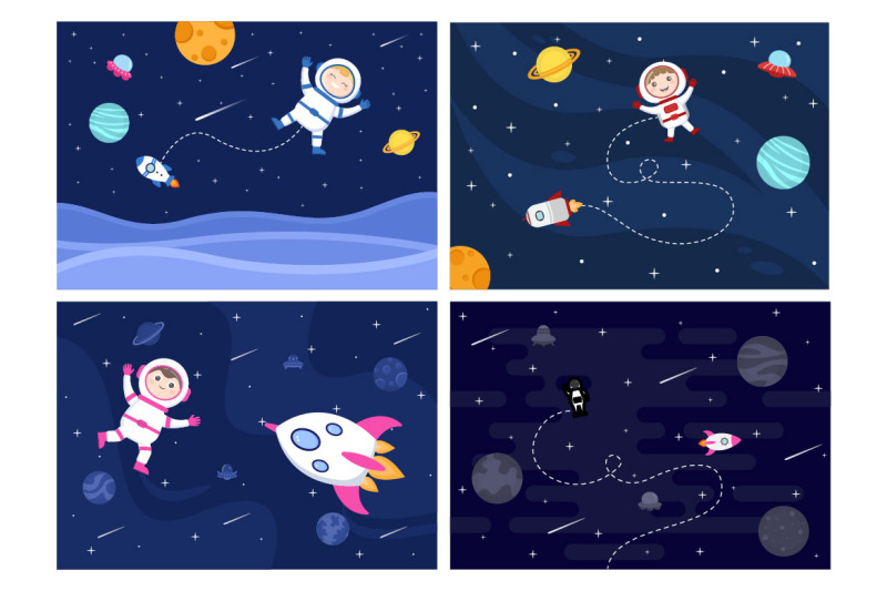 20-cute-astronaut-in-space-background-illustration