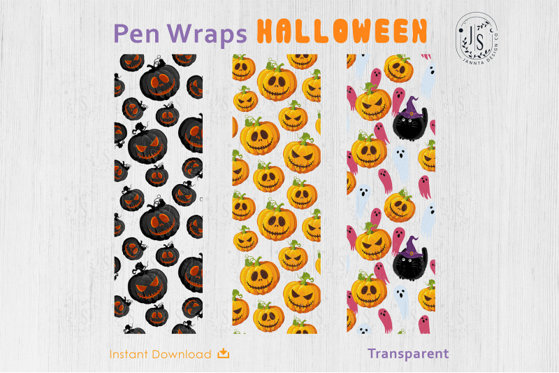 halloween-pumpkin-and-ghost-pen-wraps-png-file-set