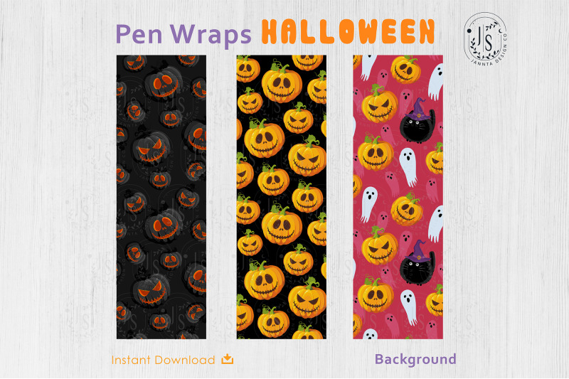 halloween-pumpkin-and-ghost-pen-wraps-png-file-set