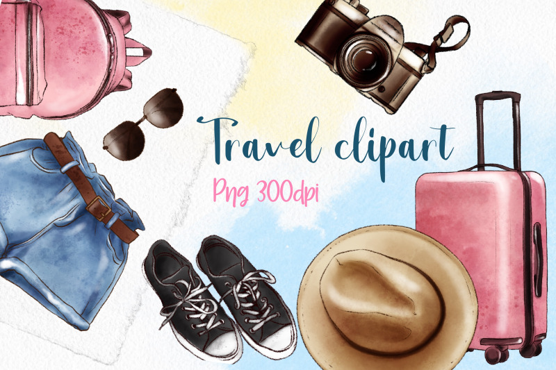 watercolor-travel-clipart-vacation-art