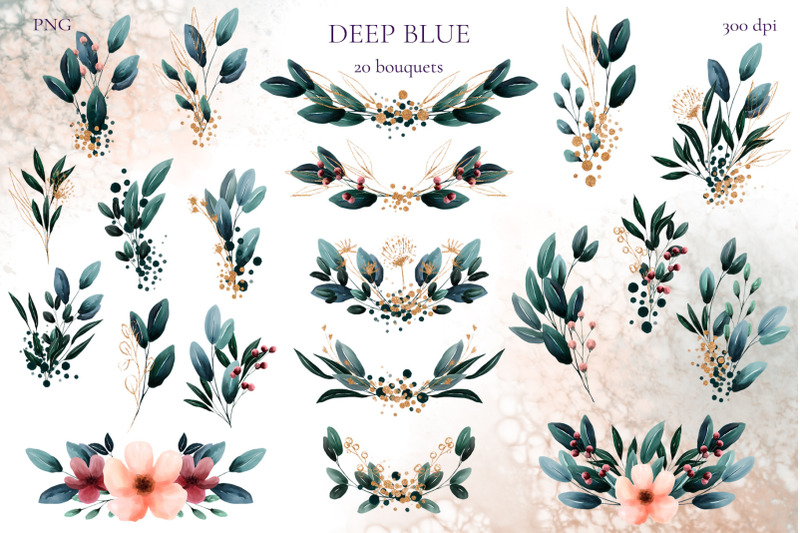 deep-blue-floral