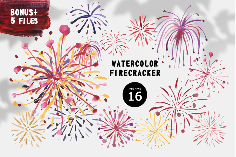 watercolor-firecracker