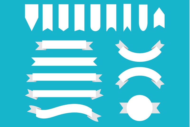 white-badge-amp-banner-clip-art-set