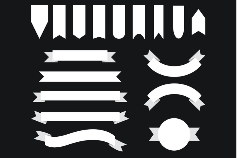 white-badge-amp-banner-clip-art-set
