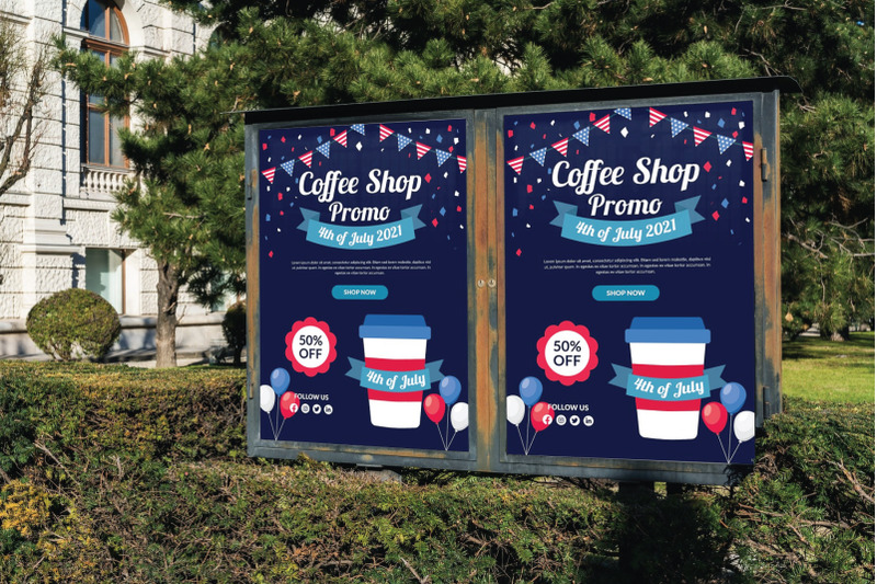4th-of-july-coffee-shop-promo-flyer-template