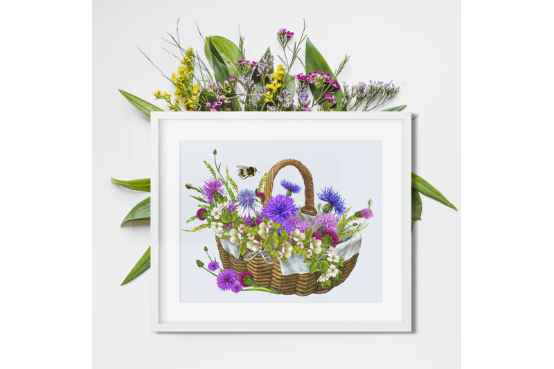 flower-bouquets-with-cornflowers-png-clipart