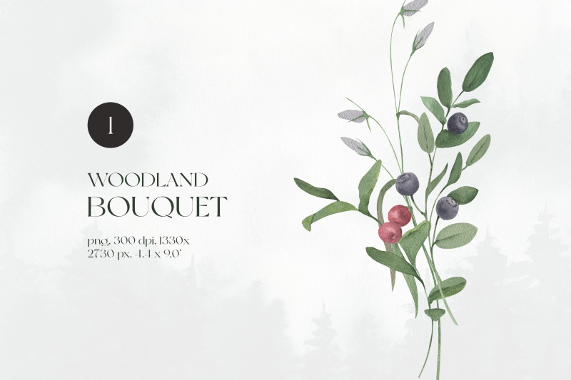 watercolor-woodland-bouquet