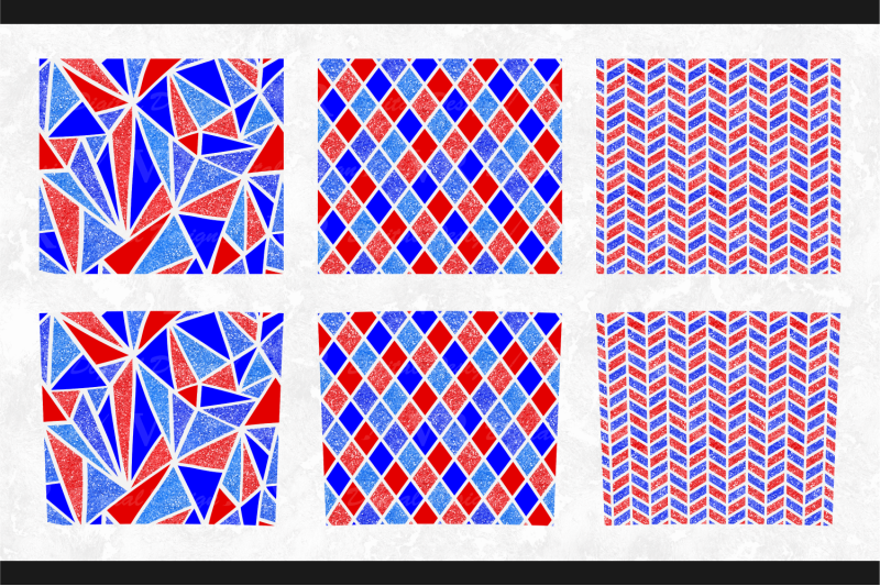 red-and-blue-patriotic-geometric-glitter-tumbler-design