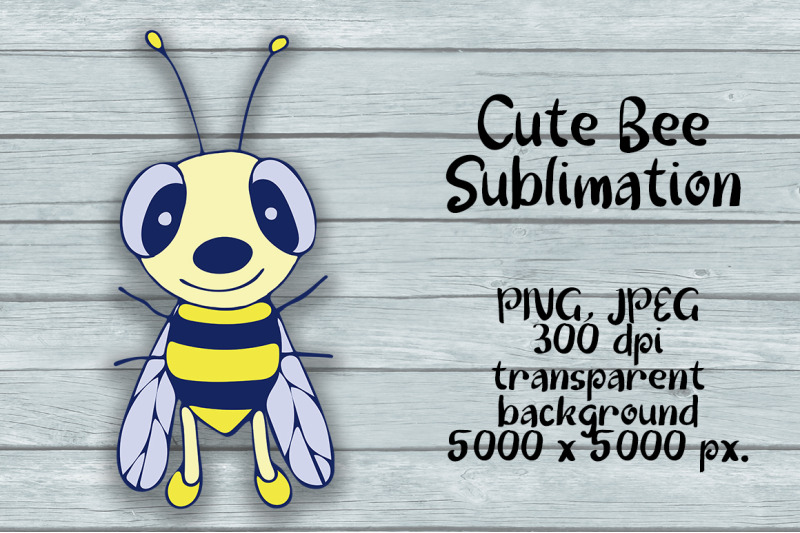 cute-bee-sublimation-png-design-animal-clipart
