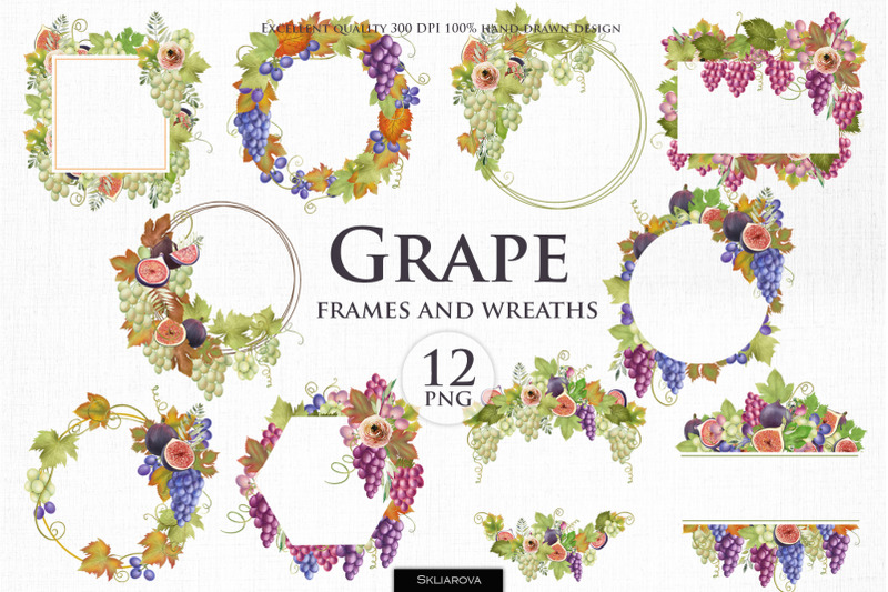 grape-frames-and-wreaths