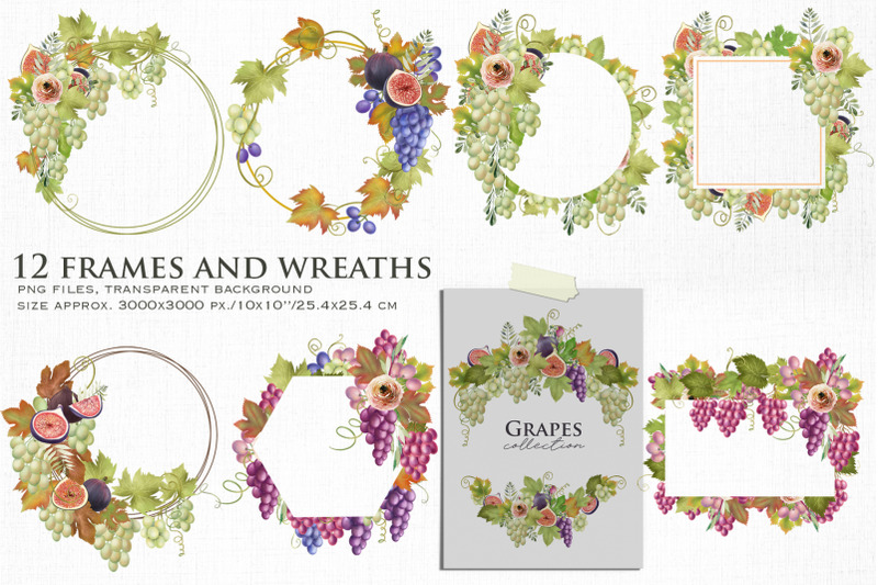 grape-frames-and-wreaths