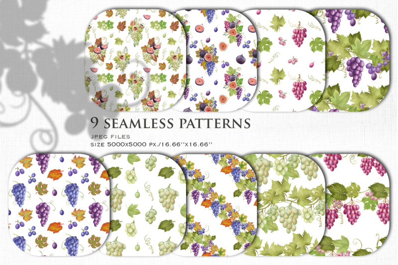 grape-patterns-set