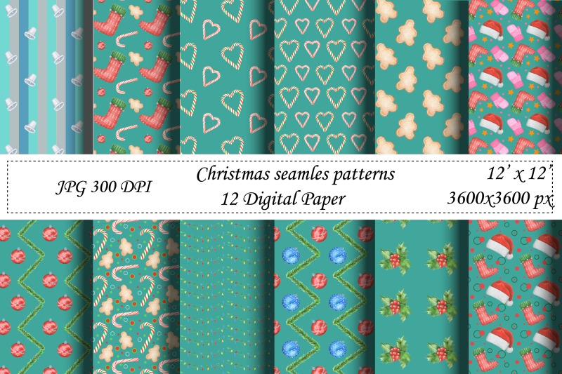 christmas-seamless-pattern-mint-digital-paper-santa-new-year