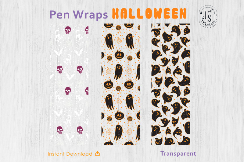 halloween-ghost-and-pumpkin-pen-wraps-png-file-set