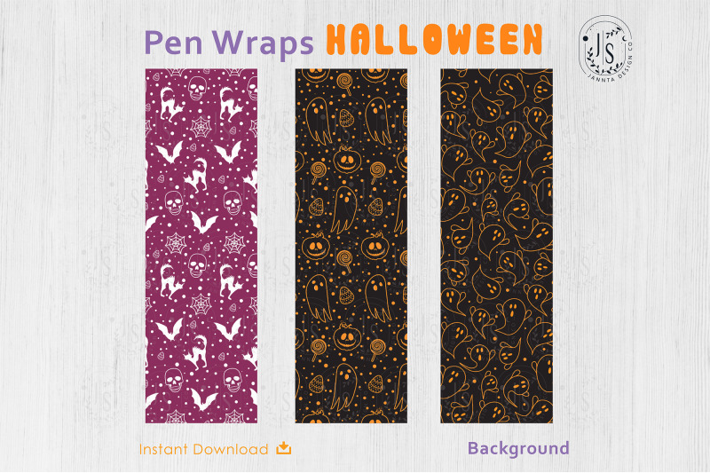 halloween-ghost-and-pumpkin-pen-wraps-png-file-set