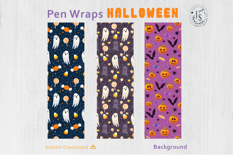 halloween-ghost-and-pumpkin-pen-wraps-png-file-set