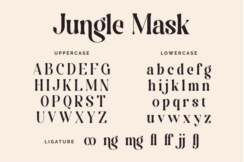 jungle-mask-modern-font
