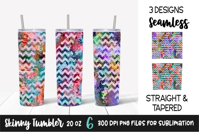 swirly-marble-and-glitter-chevrons-sublimation-tumbler-wrap