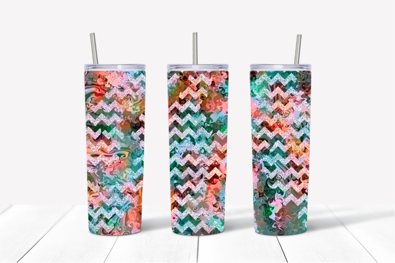 swirly-marble-and-glitter-chevrons-sublimation-tumbler-wrap