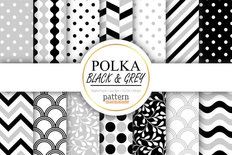 polka-black-and-grey-digital-paper-nbsp-s0906