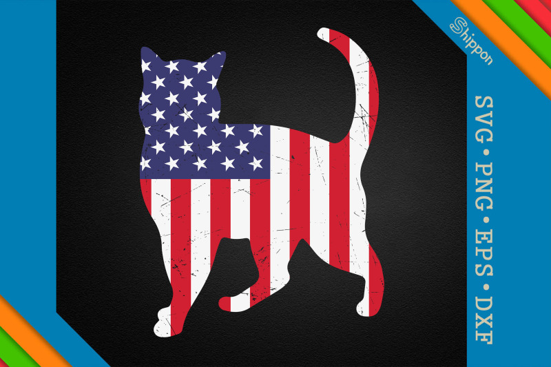 patriotic-merica-cat-4th-of-july-usa