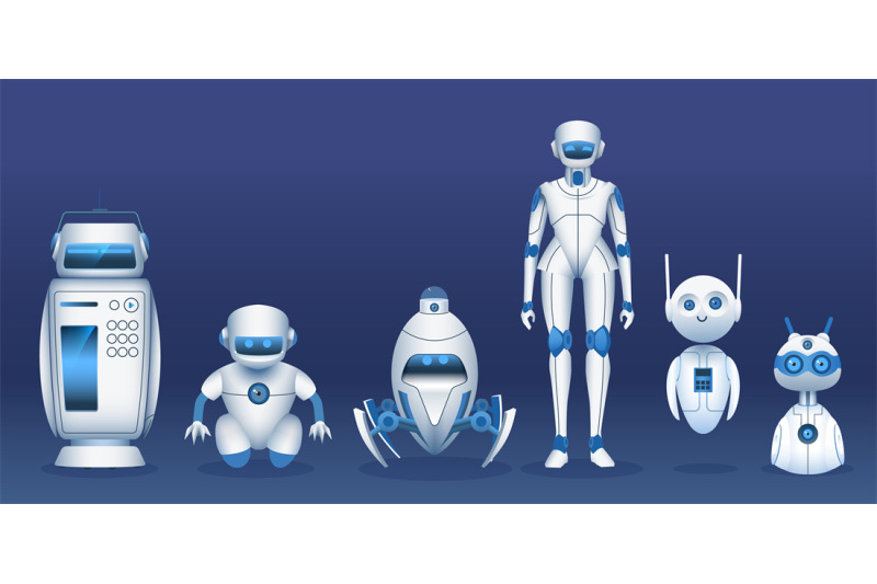 robot-characters-cartoon-futuristic-robots-androids-cyborgs-and-bot