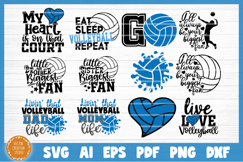 Volleyball SVG Bundle Cut Files By VectorCreationStudio | TheHungryJPEG