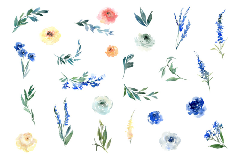 royal-blue-watercolor-flowers