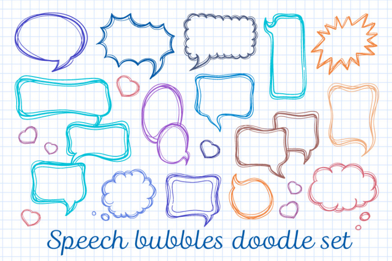 speech-bubbles-doodle-set-seamless-patterns