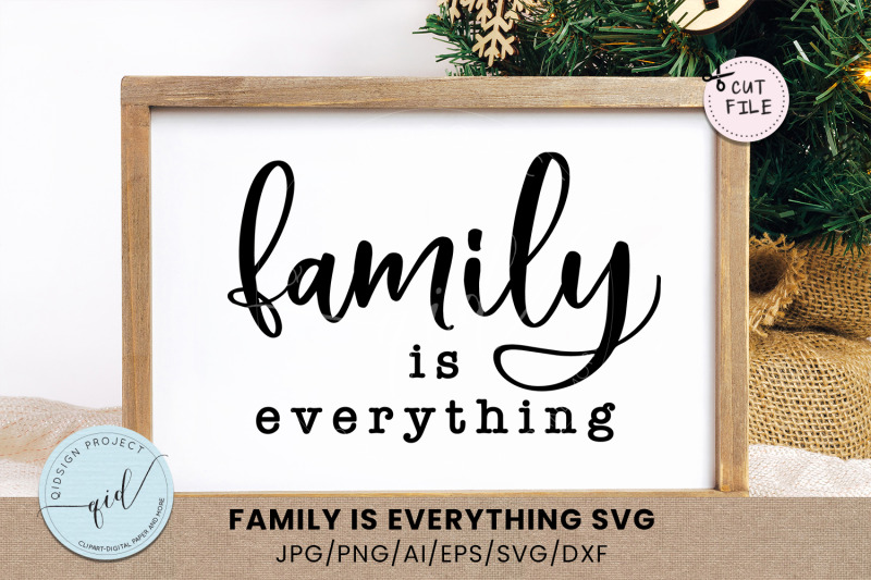 family-is-everything-hand-written-lettering-svg
