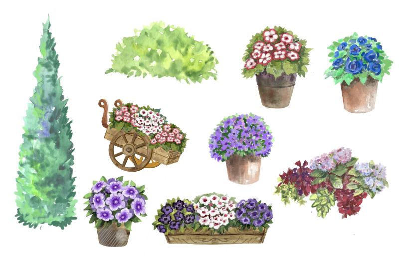 garden-houses-watercolor-clipart-cottage-clipart-sweet-home-clipart