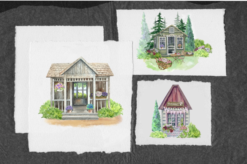 watercolor-garden-houses-garden-compositions-sweet-home-garden-deco