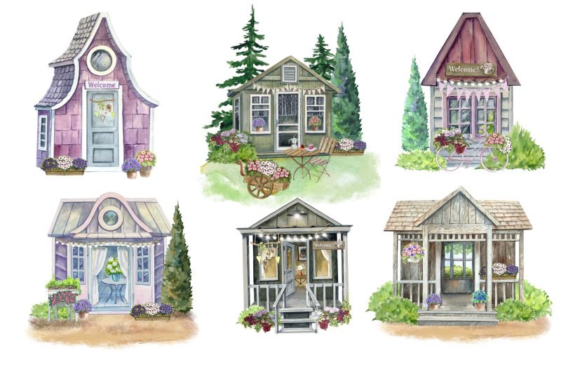 watercolor-garden-houses-garden-compositions-sweet-home-garden-deco