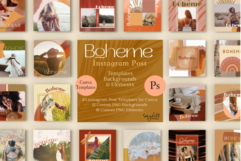 boheme-instagram-post-template-pack
