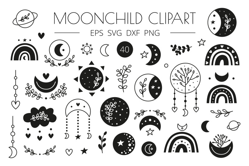 bohemian-moonchild-clipart